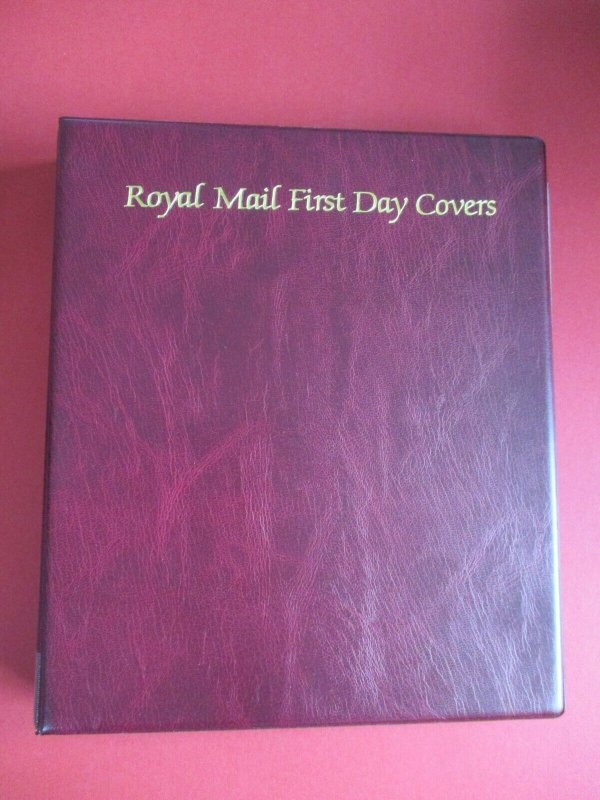 Royal Mail Brown First Day Cover Album with 20 Inner Sleeves Holds 80 Items Used