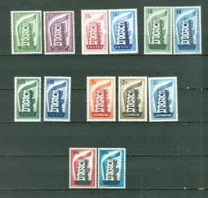 EUROPA 1956 (6/6) COUNTRIES...13 STAMPS...MNH...$212.00