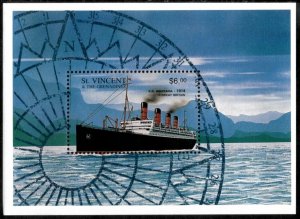 Saint Vincent 1996 - Ships - Souvenir Stamp Sheet - Scott #2351 - MNH