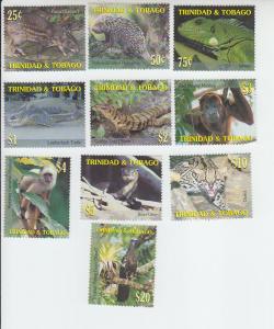 2001 Trinidad & Tobago Vanishing Faces Scott 612-21 MNH