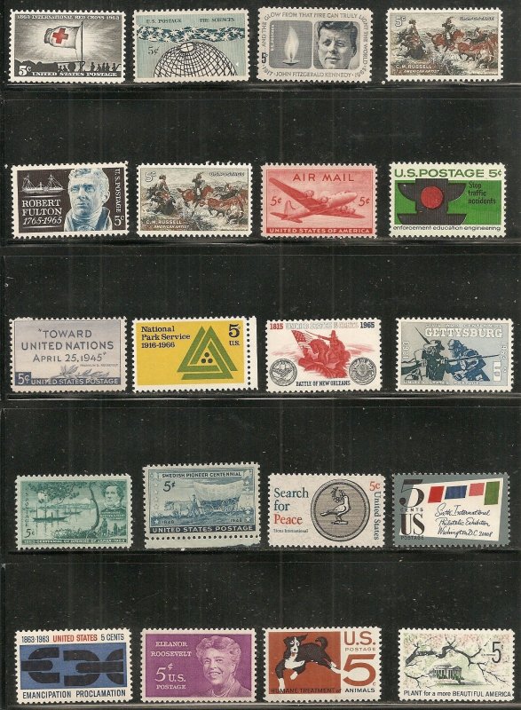 USA  MNH Lot of 3-6 cent singles