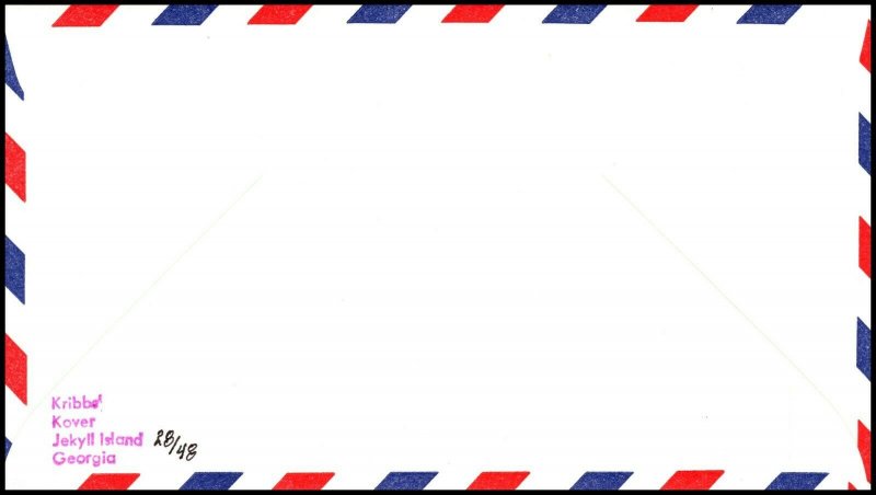 Scott C129 - 40 Cents William T Piper Kribbs Kover Hand Painted FDC 28 Of 48