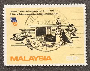 Malaysia 1979 SG208 used 50c World Telecommunications Exhibition, Geneva