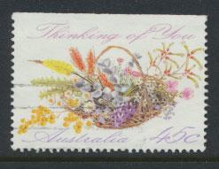 Australia SG 1318  Used - Greetings - Flowers top imperf