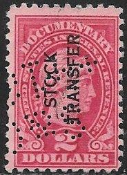 USA RD31, $2 Stock Transfer Revenue overprint, single, pe...