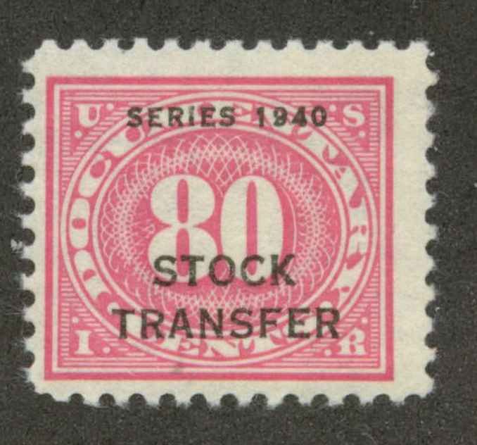 RD53 Mint F-VF NH Stock Transfer 