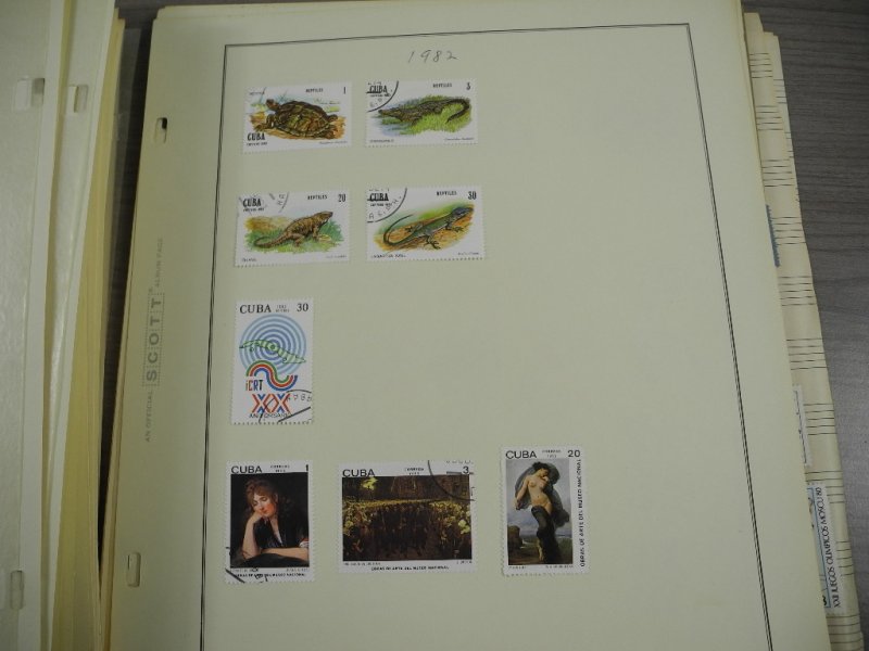 CUBA, 100s & 100s of Stamps mostly hinged on Scott pages