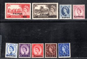 OMAN & MUSCAT  SC# 56-64 FVF/MOG