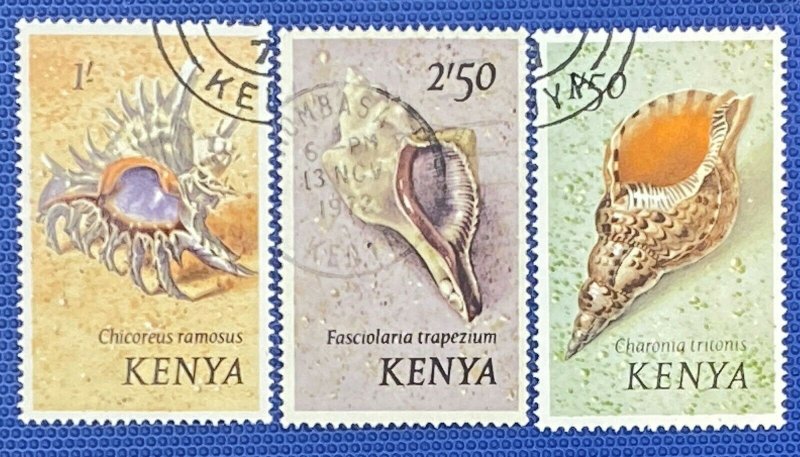 ZAYIX - 1971 - Kenya - #45-47 - Used - Marine Life - Shells