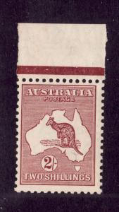 Australia-Sc.#99-unused  very light hinged 2sh red brown-Kangaroo