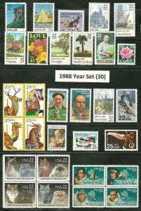 PCBstamps  1988 Commemoratives Year Set (2339//2400) 30 var., MNH, (5)