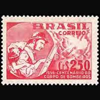 BRAZIL 1956 - Scott# 837 Fire Brigade Set of 1 LH