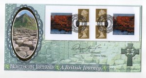 Great Britain First Day Cover 2004 Northern Ireland Booklet sign Dennis Taylor