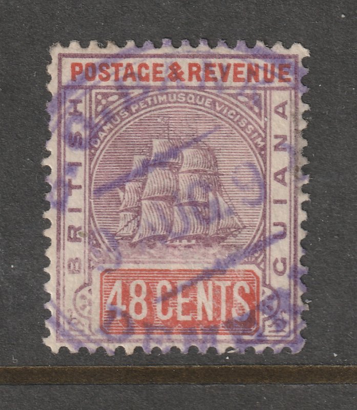 British Guiana a 48c from 1889 fiscal used but reversed watermark