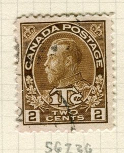CANADA; 1916 GV WAR TAX ' 1Tc ' issue Die II, used Shade of 2c. value