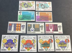 BRUNEI # 124-134-MINT NEVER/HINGED---4 COMPLETE SETS---1966-67