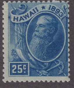 Sc#  79 Hawaiian Islands 1894 Pres. Sanford Ballard Dole 25¢ MNH issueCV $47.50