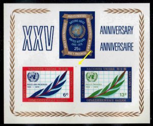 United Nations #212 ~ Souvenir Sheet , 25th Anniversary of UN ~ MNH,  Dot (1970)