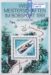 GERMANY BUND [1991] MiNr 1496 Block 23 FB ( **/mnh ) [01] Sport Plattenfehler