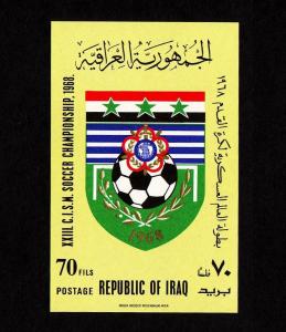 Iraq  Scott #476a Mint Souvenir Sheet (Soccer)