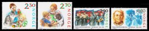 Norway Scott 920-921, 922-923 (1987-88) Mint NH VF, CV $6.15 J