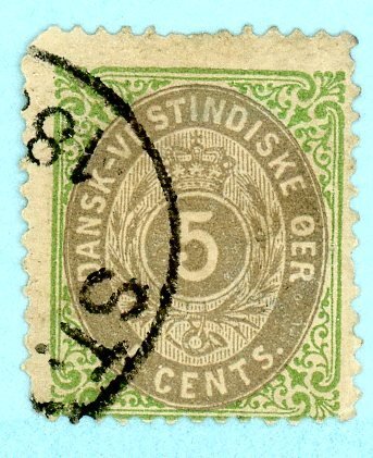 Danish West Indies, Scott #8, Used