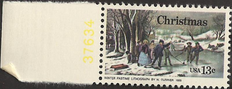 # 1703 MINT NEVER HINGED WINTER PASTIME BY NATHANIEL CURRIER