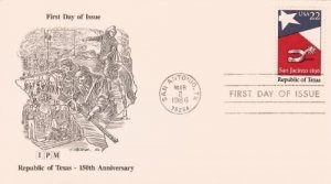 2204 22c REPUBLIC OF TEXAS - IPM cachet