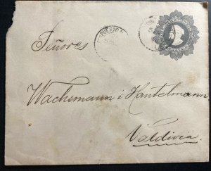 1911 Port Montt Chile Postal Stationery Cover To Valdivia