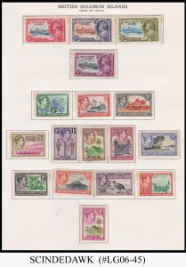 BRITISH SOLOMON ISLANDS - 1935-60 SELECTED STAMPS KGV, KGVI & QEII 54V - MINT NH