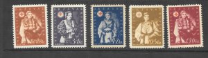 CROATIA Scott #B20-B24 Mint set of Peasants Semi-Postal  2018 CV $13.40