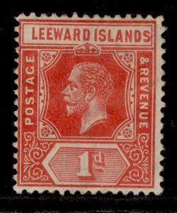 LEEWARD ISLANDS GV SG48a, 1d 1d bright scarlet, M MINT. Cat £15.