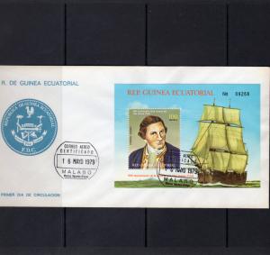 EQUATORIAL GUINEA  1979 Captain James COOK  S/S(1) Mi.#B311 FDC