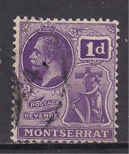 Montserrat 1922 KGV 1d Bright Violet used SG 65 ( B1195 )