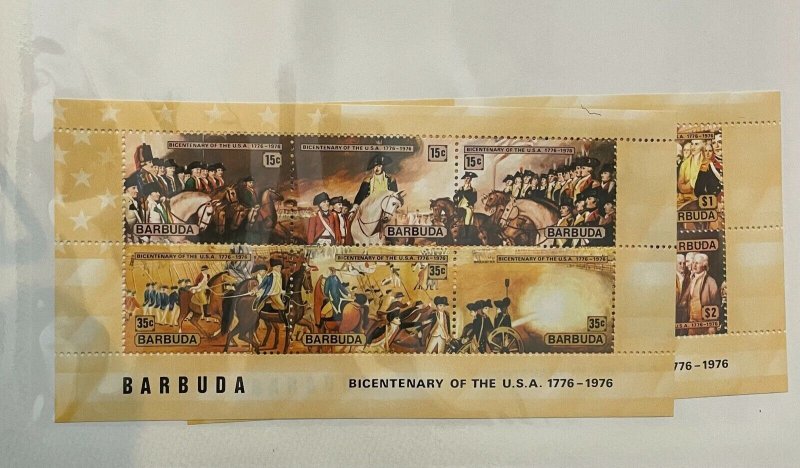 Souvenir Sheet Barbuda Scott #235d,237d nh