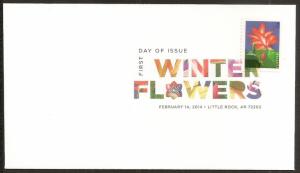 US 4865 Winter Flowers Christmas Cactus DCP FDC 2014