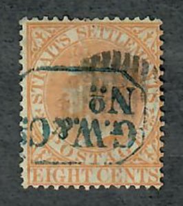 Straits Settlement #49 used single