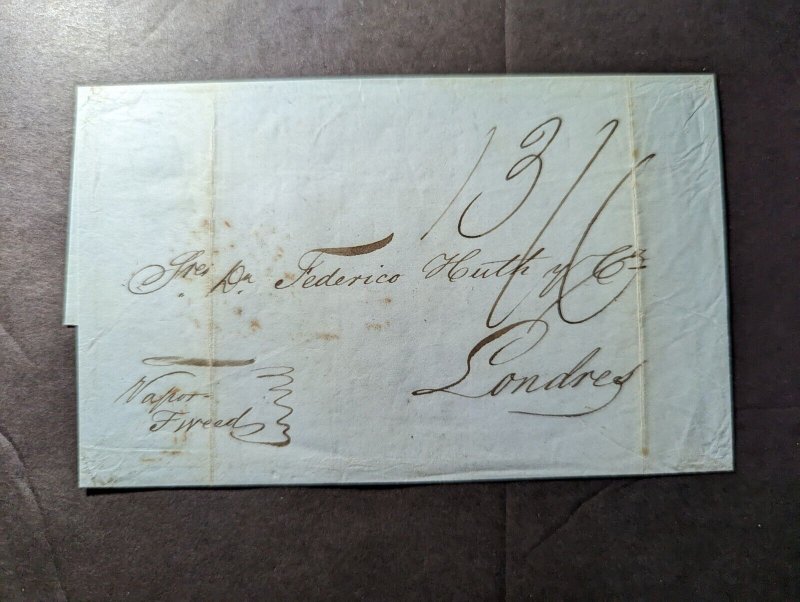 1846 Spain Colonial Cover Havana to London England