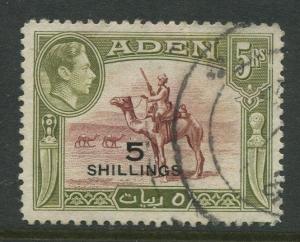 STAMP STATION PERTH Aden #45 - KGVI Definitive Overprint 1951  Used  CV$12.00.
