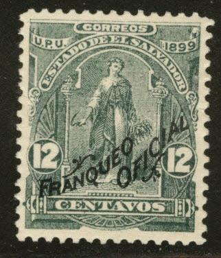 El Salvador Scott o159 MNG 1899 official trivial thin