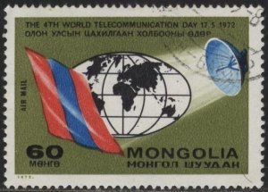 Mongolia C23 (used cto) 60m Intl Telecommunications Day (1972)