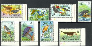 ST VINCENT 1973 BIRDS Watermark Variety Set Sc 281a-289a MNH