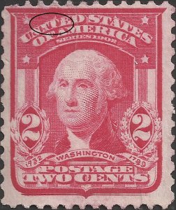 # 319 Mint No Gum Odd Ink Carmine George Washington Type I