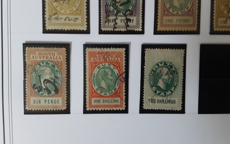 South australia  stamps duty  1902/04 used and mint