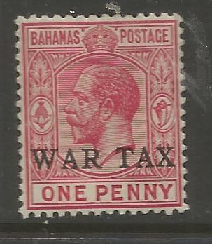 BAHAMAS MR2 HR, GEORGE V OVERPRINTED IN BLACK