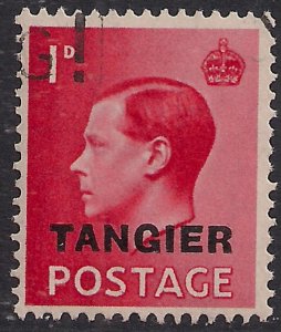 Morocco Agencies Tangier 1936 KEV111 1d Red used GB Ovpt SG 242 ( K1079 )