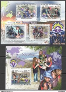 2012 Solomon Islands Scouting Asia Pacific Animals #1661-64+Bl126 ** Ls038