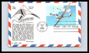 #UXC20 - Glider In Flight Air Mail Post Card - Aristocrat Cachet 18EV
