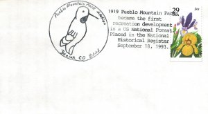 US SPECIAL EVENT CANCELLATION COVER PUEBLO MOUNTAIN PARK AT BEULAH COLORADO 1993