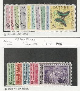 Guinea, Postage Stamp, #291-8, 304, 303, 336-9, C61 Mint NH, 1963-4, JFZ